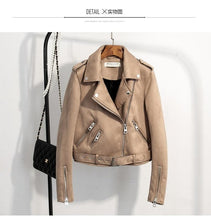 Load image into Gallery viewer, Leather Jackets New Autumn Faux Suede Womens Motorcycle