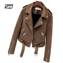 Load image into Gallery viewer, Leather Jackets New Autumn Faux Suede Womens Motorcycle