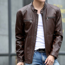 Load image into Gallery viewer, Leather Jackets Mountainskin 5XL Men's  Stand Collar Coats