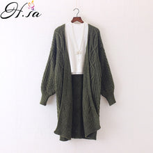 Load image into Gallery viewer, Oversized Sweater Winter Autumn Long Female Cardigans Latern Sleeve Casual Knitted