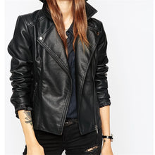 Load image into Gallery viewer, Leather Jackets New Fashion Autumn Street Women's Short Washed