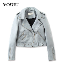 Load image into Gallery viewer, Leather Jackets Coat Jacket Women Bomber