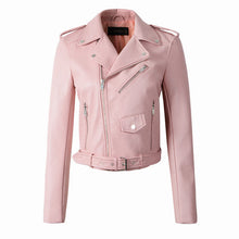 Load image into Gallery viewer, Leather Jackets New Fashion Women Autunm Winter Wine Red Faux