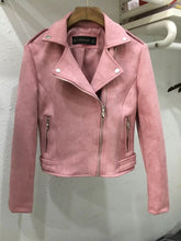 Load image into Gallery viewer, Leather Jackets New Elegant Autumn Winter Zipper Basic Suede Jacket