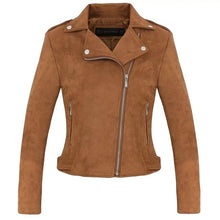 Load image into Gallery viewer, Leather Jackets New Elegant Autumn Winter Zipper Basic Suede Jacket