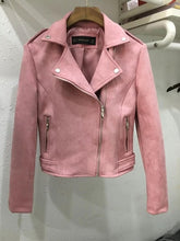 Load image into Gallery viewer, Leather Jackets New Elegant Autumn Winter Zipper Basic Suede Jacket