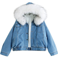 Load image into Gallery viewer, Winter/Spring Coat New Warm Winter Bomber Women Spring Autumn Hooded Coat Jeans