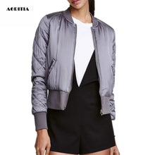Load image into Gallery viewer, Winter/Spring Coat Spring Winter Women Bomber Jacket Flight Jacket