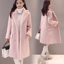 Load image into Gallery viewer, Lambs wool Coat Sobretudo Full Solid Sale New Winter Coat