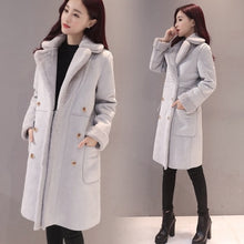 Load image into Gallery viewer, Lambs wool Coat Sobretudo Full Solid Sale New Winter Coat