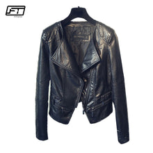 Load image into Gallery viewer, Leather Jackets Fitaylor Spring Autumn Ladies Motorcycle Leather Jackets