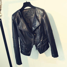 Load image into Gallery viewer, Leather Jackets Fitaylor Spring Autumn Ladies Motorcycle Leather Jackets