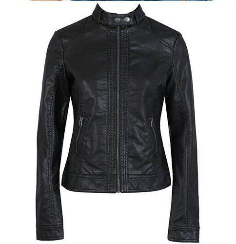 Leather Jackets Fashion New Women's European Fashion Leather
