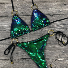 Load image into Gallery viewer, Solid Bikini Sexy Swimsuit Halter Swimwear Bathing Suit Women Bling Sequin Bikini