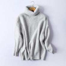 Load image into Gallery viewer, Oversized Sweater Women Oversize Basic Knitted Turtleneck Sweater  l