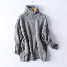 Load image into Gallery viewer, Oversized Sweater Women Oversize Basic Knitted Turtleneck Sweater  l