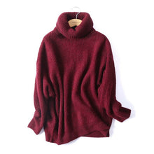 Load image into Gallery viewer, Oversized Sweater Women Oversize Basic Knitted Turtleneck Sweater  l