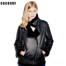 Load image into Gallery viewer, Lambs wool Coat Winter Jacket  Women Faux Leather Suede Coat Leather Jacket