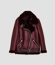 Load image into Gallery viewer, Lambs wool Coat Winter Jacket  Women Faux Leather Suede Coat Leather Jacket