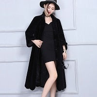 Load image into Gallery viewer, Lambs wool Coat Winter Real Fur Coat Women Long Elegant Warm large