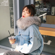 Load image into Gallery viewer, Winter/Spring Coat New Warm Winter Bomber Women Spring Autumn Hooded Coat Jeans