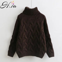 Load image into Gallery viewer, Oversized Sweater Women Turtleneck Sweaters Autumn Winter