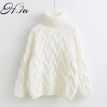 Load image into Gallery viewer, Oversized Sweater Women Turtleneck Sweaters Autumn Winter
