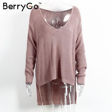 Load image into Gallery viewer, Oversized Sweater Sexy off shoulder oversized knitted sweater