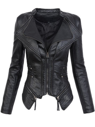 Leather Jackets Gothic  faux   Winter Autumn Fashion Motorcycle