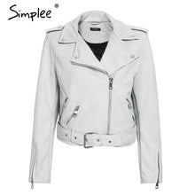 Load image into Gallery viewer, Leather Jackets Leather suede faux leather jacket Women