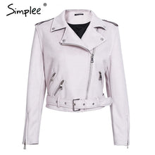 Load image into Gallery viewer, Leather Jackets Leather suede faux leather jacket Women