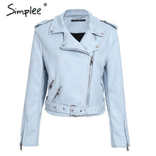 Load image into Gallery viewer, Leather Jackets Leather suede faux leather jacket Women
