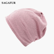 Load image into Gallery viewer, Ponytail Beanie Hat Multifunction Knitted  Women's Casual Plain Bonnet