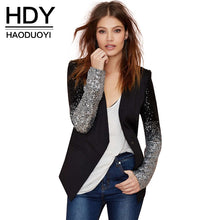 Load image into Gallery viewer, Leather Jackets Autumn Sequin Patchwork Sleeve
