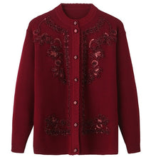 Load image into Gallery viewer, Floral Spring Jacket Spring Autumn Jacket Knitted Sweaters Women Shirts