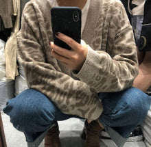 Load image into Gallery viewer, Oversized Sweater Women Autumn Winter Leopard Cardigan Thick Sweater