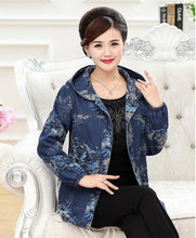 Load image into Gallery viewer, Floral Spring Jacket Middle-age women thin outerwear mother clothing spring and autumn fashion
