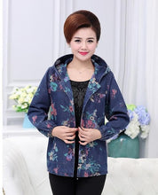 Load image into Gallery viewer, Floral Spring Jacket Middle-age women thin outerwear mother clothing spring and autumn fashion