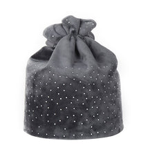 Load image into Gallery viewer, Ponytail Beanie Hat Stretchy  With Rhinestone