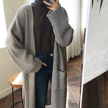 Load image into Gallery viewer, Oversized Sweater Fashion Long Cardigan Women 2018 Fashion Harajuku Loose