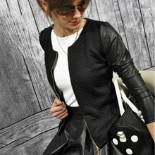 Load image into Gallery viewer, Leather Jackets Press Cotton   Women Long Sleeve Autumn Winter Coat