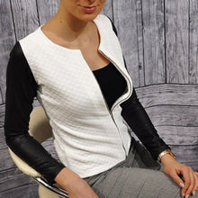 Load image into Gallery viewer, Leather Jackets Press Cotton   Women Long Sleeve Autumn Winter Coat