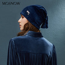 Load image into Gallery viewer, Ponytail Beanie Hat Velvet Warm Hats Ponytail Stretchy Knit Beanie