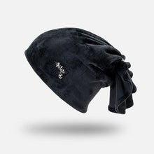 Load image into Gallery viewer, Ponytail Beanie Hat Velvet Warm Hats Ponytail Stretchy Knit Beanie
