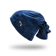 Load image into Gallery viewer, Ponytail Beanie Hat Velvet Warm Hats Ponytail Stretchy Knit Beanie