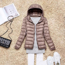 Load image into Gallery viewer, Winter/Spring Coat   Women Ultra Light Down Jacket 90% Duck Down Coats Hooded Jackets