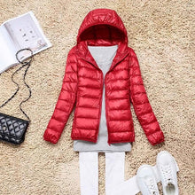Load image into Gallery viewer, Winter/Spring Coat   Women Ultra Light Down Jacket 90% Duck Down Coats Hooded Jackets