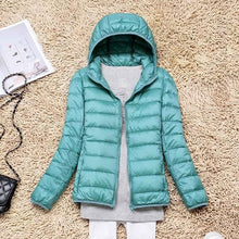 Load image into Gallery viewer, Winter/Spring Coat   Women Ultra Light Down Jacket 90% Duck Down Coats Hooded Jackets