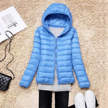 Load image into Gallery viewer, Winter/Spring Coat   Women Ultra Light Down Jacket 90% Duck Down Coats Hooded Jackets