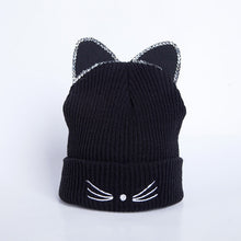 Load image into Gallery viewer, Ponytail Beanie Hat Knitted Acrylic Warm Winter Beanie Caps